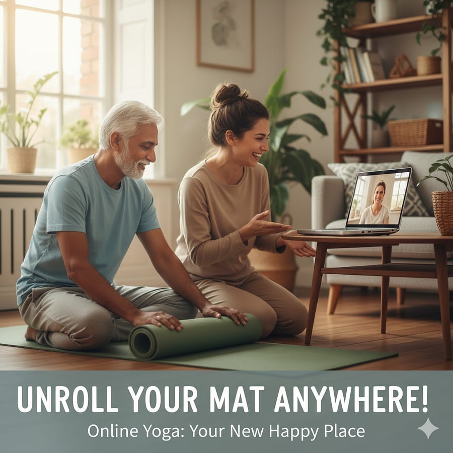 Why Online Yoga is Your New Happy Place. Unroll Your Mat Anywhere
